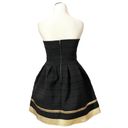 Sans Souci  Fit and Flare Structured Strapless Dress - Black/Gold - Medium Photo 1