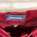 J.Crew  9” High Rise Toothpick Velvet Jeans in Crimson Maple Size 28 Photo 9