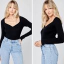 l*space L* Camryn Fitted Ribbed Sweater Black NWT size XS Photo 1