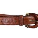 Talbots Vintage  Large Womens Belt Alligator Tan Brown Gold USA Made READ Photo 2