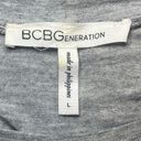 BCBGeneration  Women's Gray Short Sleeves Pullover T-Shirt Dress Size L Photo 4