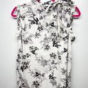 Who What Wear  Linen Blend High Neck Floral Sleeveless Women's Top Size Small Photo 0