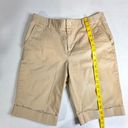 Ralph Lauren L-RL Lauren Active  Bermuda Shorts Women’s Off Beige Cuff Hem Sz 2 Photo 1