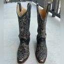 Corral Western Cowgirl Boots Sz 6 1/2M Vintage line Manufactured Distress Design Photo 1