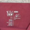 Kill Crew High Rise Scrunch Wolf Biker Shorts Maroon/Black Size Small Photo 8