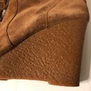 Michael Kors brown suede ankle wedge boots women size 8M Photo 14