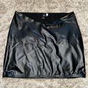 Black Faux Leather Skirt Size L Photo 1