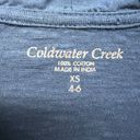 Coldwater Creek  V-Neck Long Sleeve Blue Top Women's Size XS Workwear Casual Photo 1