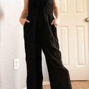 Old Navy  Linen Blend Black Jumpsuit Photo 0