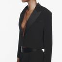 ZARA blazer cropped satin elements oversize casual suit jacket Photo 6