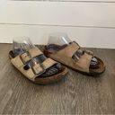 Birkenstock  Arizona Tan Leather Slip On Adjustable Sandals Women’s Size 40 Photo 1