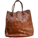 Patricia Nash  Women's Brown Leather Cutout Tooled Cavo Tote with Dust Bag Photo 1