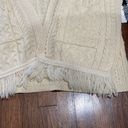 Aran Crafts 100% Merino Wool Cardigan Poncho Sweater Fringe Made In Ireland Size M Photo 1