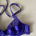 Savage X Fenty purple satin and lace trimmed balconette bra 32A  Photo 3