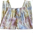 Young Fabulous and Broke  YFB  Eyelit Lace Tie Dye Pastel Cropped Joggers S Photo 1