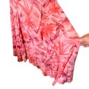 Serendipity  (vintage) Hawaiian pink floral stretch ruffle maxi dress beach cover Photo 9