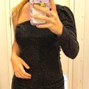 idem Ditto Black sparkly one shoulder long sleeve dress Photo 1