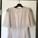 Sézane Sezane Dress Florencia Pleated Braided Midi Black Dots Off White 38 EUC Photo 7