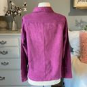 Relativity Vintage 90s Faux Suede Button Front Plum Top Long Sleeve Womens Small  Photo 5