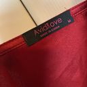 AVID LOVE MAROON SATIN & MESH HOUSE ROBE KIMONO Red Size M Photo 4