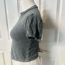 American Apparel  grey short sleeved cropped T shirt Photo 2