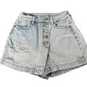 American Eagle  Mom Skort Light Wash High-Rise Distressed Women Size 00 - EUC Photo 0