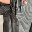 L'Agence L’AGENCE Gray Pinstriped Button Up Blouse Photo 1