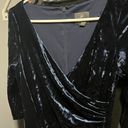 Adrianna Papell Blue Velvet Formal / Prom Dress Photo 4