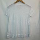 Style & Co NEW NWT  PETITE Ruffled Hem Top White Blouse Short Sleeve Sheer Rayon Photo 6