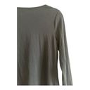 J.Jill  Satin Stitch Black V-Neck Long Sleeve Tee - Women's Small Photo 8