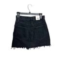 AGOLDE  Quinn High Rise Denim Skirt Distressed Cult Black Size 25 NEW Photo 3