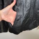 Harley Davidson  Leather Jacket Womens Size Medium Black Wings Studded Biker Photo 4