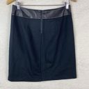 CAbi  Miranda Black Faux Leather Ponte Stretch Knit Pencil Skirt Size 8 #3754 Photo 1