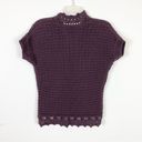 The Loft Vintage y2k Brown Crochet Knit Velvet Ribbon Shrug Cardigan Sweater Photo 4