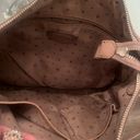 Fossil  Maddox Beige metallic Leather Canvas over the shoulder hobo purse Photo 8