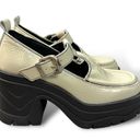 Free People  Mayla Platform Mary Janes White Size 6.5 Goth Punk Preppy Y2k Chunky Photo 4