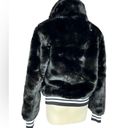 n:philanthropy N:Philantrophy black faux fur bomber jacket size small, nwt Photo 1