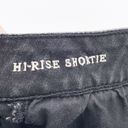 American Eagle  Super Super Stretch Hi-Rise Shortie Black Denim Crochet Size 00 Photo 5