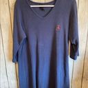 Ralph Lauren  Tartan Tag Vintage Polo Bear Long Sleeve Navy‎ Night Shirt Dress L Photo 0