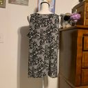 Fashion Bug Black And White Sequin Floral Top Photo 5