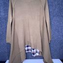 Double Zero  Women’s Brown Knit Plaid Back Swing Pullover Sweater Size Medium Photo 1