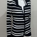 United States Sweaters  black and white striped button up cardigan Photo 1