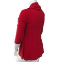 Multiples  Womens Size L Red Cowl Neck Sweater Grommet Wrap Detail 3/4 Sleeve Photo 6