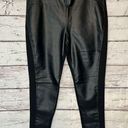 Ralph Lauren  Faux Leather Front Leggings Black-16 Photo 0