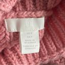 H&M  | Pink High Neck Chunky Knit Cropped Sweater Sz S Photo 5