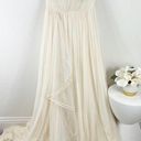 Hayley Paige Occasions Hayley Paige Silk Chiffon Wedding Bridal Gown Strapless Ivory Size 4 Photo 0