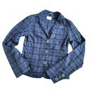 American Eagle Vintage Y2K! Navy/Black Plaid Blazer, Women's XS Photo 0