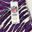 Majestic Zubaz NFL Baltimore Ravens Purple & White Striped  Yoga Pants Womens M Photo 4