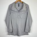 Mountain Hardwear Mountain Hardware Women's Citypass Popover Shirt Pockets Cowl Neck Gray Stripe S Photo 2