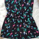 Loft  Tropical Bird & Palm Tree Print Short Romper Small Photo 1